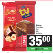 Beacon Chocolate Slab Assorted-For 2 x 80g
