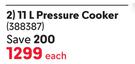 TEDELEX 11Ltr Pressure Cooker