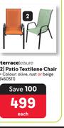Terraceleisure Patio Textilene Chair-Each