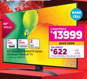 LG 65" (165cm) Nanocell Nano79 Series 4K Smart ThinQ AI TV UQ75001