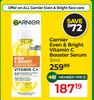 Garnier Even & Bright Vitamin C Booster Serum-30ml