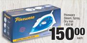 Pineware Steam, Spray, Dry Iron 1400W-Each