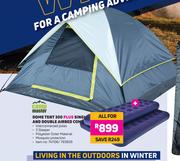 Camp Master Dome Tent 300 + Single And Double Airbed Combo-For All