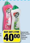 Handy Andy Multi Purpose Cleaner(Selected)-2 x 750ml