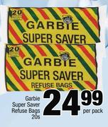 Garbie Super Saver Refuse Bags-20s Per Pack
