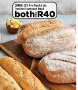 60% Rye Bread & San Francisco Sourdough Bread Combo-For Both