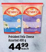 President Feta Cheese Assorted-400g Each