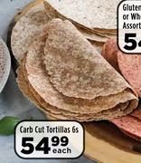 Carb Cut Tortillas-6's Pack Each