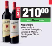 Nederburg Winemasters Cab Sauv,Edelrood,Merlot,Pinotage Or Shiraz-For 2 x 750ml