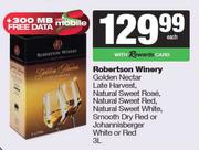 Robertson Winery Golden Nectar Late Harvest,NL Sweet Rose,NL Sweet Red,NL Sweet White-3L Each