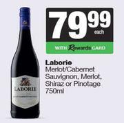 Laborie Merlot/Cabernet Sauvignon,Merlot,Shiraz Or Pinotage-750ml Each
