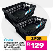 Otima Collapsible DIY Crate 600mm (L) x 400mm (W) x 230mm (H)-For 2