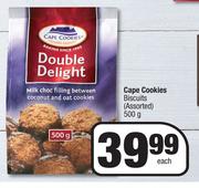 Cape Cookies Biscuits (Assorted)-500g Each