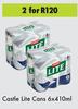 Castle Lite Cans-For 2 x 6x410ml