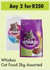 Whiskas Cat Food Assorted-For Any 2 x 2kg