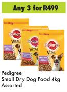 Pedigree Small Dry Dog Food Assorted-For Any 3 x 4kg