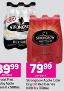 Strongbow Apple Cider Dry Or Red Berries NRB-6 x 330ml Per Pack