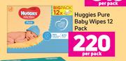 Huggies Pure Baby Wipes 12 Pack-Per Pack