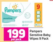 Pampers Sensitive Baby Wipes 9 Pack-Per Pack