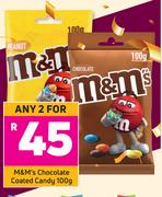 M&M's Chocolate Coated Candy-For Any 2 x 100g