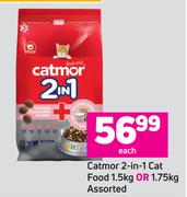 Catmor 2 In 1 Cat Food 1.5Kg Or 1.75Kg Assorted-Each