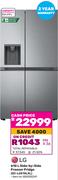LG 610L Side By Side Freezer Fridge GC-L257SLXL