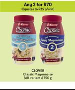 Clover Classic Mayonnaise (All Variants)-For Any 2 x 750g
