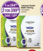 Lifestyle Health MSM 100mg-For 2 x 120 Tablets