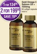 Gold Omega 3 Salmon Oil + 1000mg 90 Softgel Capsules-For 1