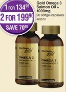 Gold Omega 3 Salmon Oil + 1000mg 90 Softgel Capsules-For 2