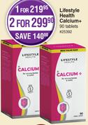 Lifestyle Health Calcium+ -For 2 x 90 Tablets