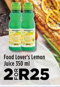 Food Lover's Lemon Juice-For 2 x 350ml