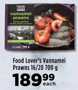 Food Lover's Vannamei Prawns 16/20-700g Each