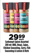 Carbsmart Spices Assorted-200ml Each 