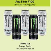 Monster Energy Drinks (All Variants)-For 5 x 553ml