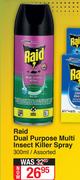 Raid Dual Purpose Multi Insect Killer Spray Assorted-300ml