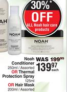 Noah Conditioner 250ml Or Thermal Protection Spray 125ml Or Hair Mask 200ml-Each