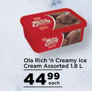 Ola Rich n Creamy Ice Cream Assorted-1.8L Each