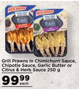 Pescanova Grill Prawns In Chimichurri Sauce,Chipotle Sauce,Garlic Butter Or Citrus & Herb Sauce-250g