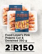 Food Lover's Pink Prawns Cut & Deveined-For 2 x 350g