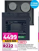 Defy Slimline Undercounter Oven & Hob Box Set DCB 822E