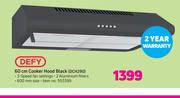 Defy 60cm Cooker Hood Black DCH290