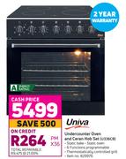 Univa Undercounter Oven & Ceran Hob Set U336CB