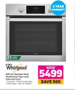 Whirlpool 600mm Stainless Steel Multifunction Eye Level Oven AKP742IX