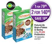 Futurelife Bran+ Flakes & Barley 910g Plus Probiotics 10 Capsules-For 1