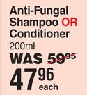 Rosemary Anti-Fungal Shampoo Or Conditioner-200ml Each