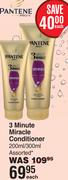 Pantene 3 Minute Miracle Conditioner Assorted-200ml/ 300ml Each