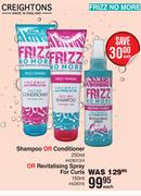Creightons Shampoo Or Conditioner 250ml Or Revitalising Spray For Curls 150ml-Each