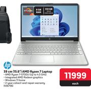 HP 15.6" (39cm) AMD Ryzen 7 Laptop