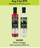 Safari Wine Vinegar (All Variants)-For Any 2 x 500ml